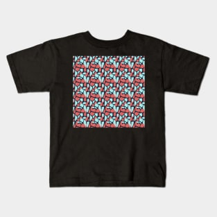 Retro Modern Abstract Pattern Kids T-Shirt